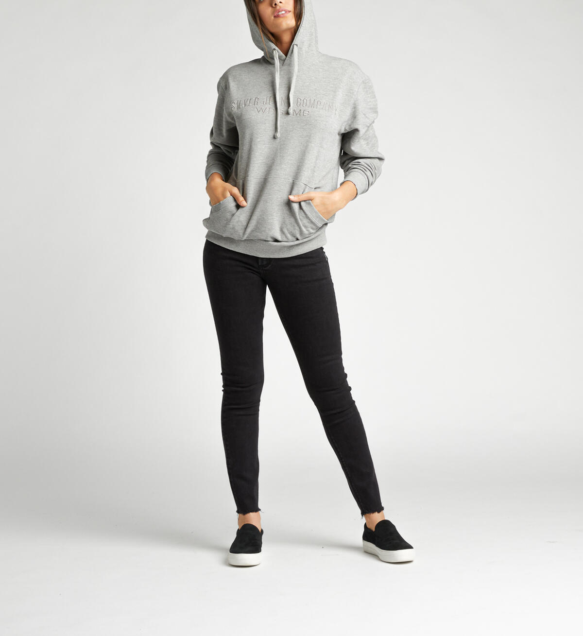 Allenby Unisex Logo Hoodie, Heather Grey, hi-res image number 3